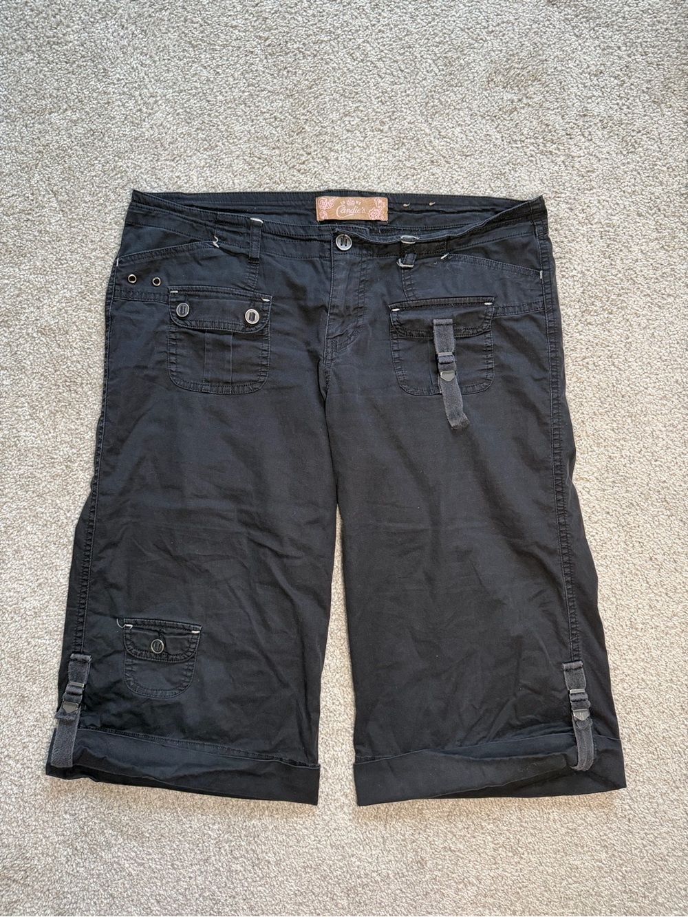 Candie's Y2K Women's Black Cargo Shorts